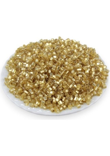 Açık Sarı 5x4 mm Büyük Kesme Boncuk 50 gr