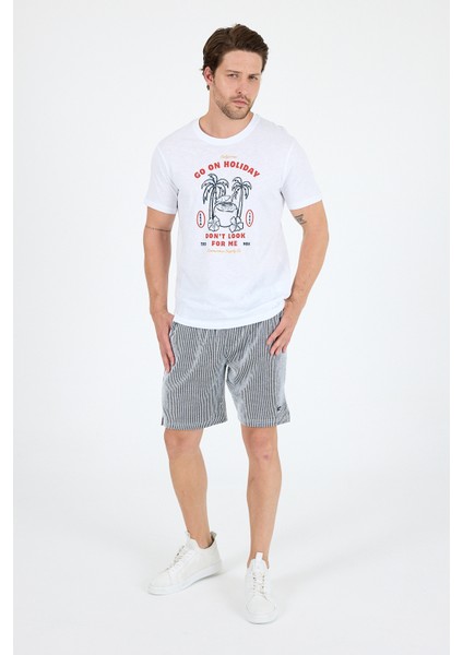 Erkek Go On Holiday Baskılı T-Shirt – %100 Pamuk – Bisiklet Yaka Kısa Kollu Rahat Erkek Tişört 0008 modelleri