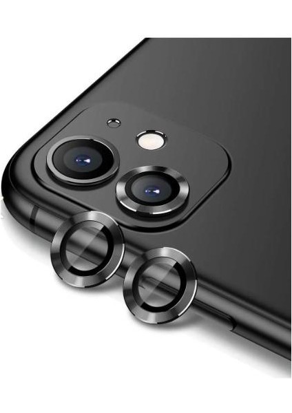 Iphone 13/13 Mini Uyumlu Kamera Koruyucu Lens Mercek Metal Çerçeveli 2li Set