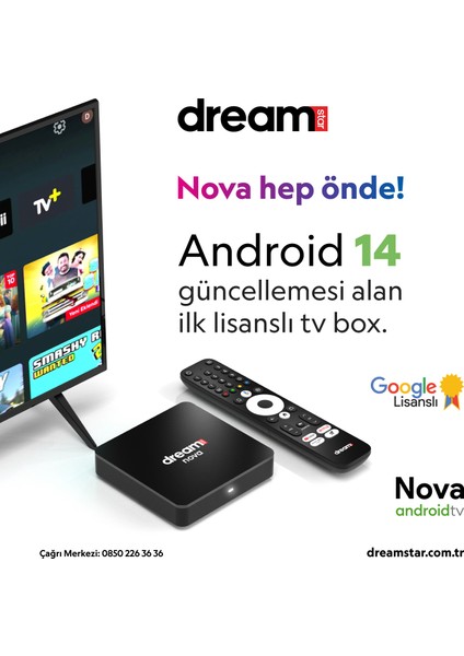 Nova 4K Lisanslı Android Tv Box Drm-Nova