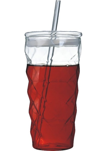 Pipetli Cam Bardak 480 Ml.