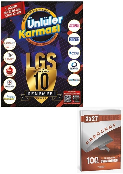 Ünlüller 2026 Lgs 1. Dönem 10 Karma Deneme+Anla Kazan Paragraf