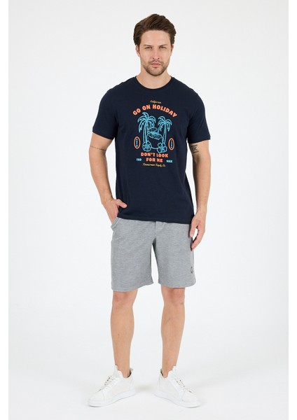 Erkek Go On Holiday Baskılı T-Shirt – %100 Pamuk – Bisiklet Yaka Kısa Kollu Rahat Erkek Tişört 0008 modelleri
