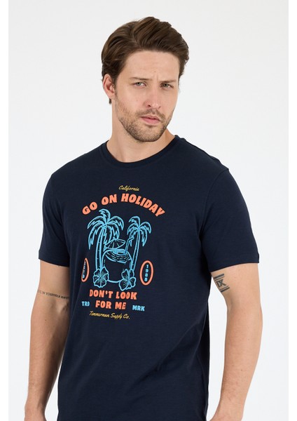 Erkek Go On Holiday Baskılı T-Shirt – %100 Pamuk – Bisiklet Yaka Kısa Kollu Rahat Erkek Tişört 0008 fırsatları