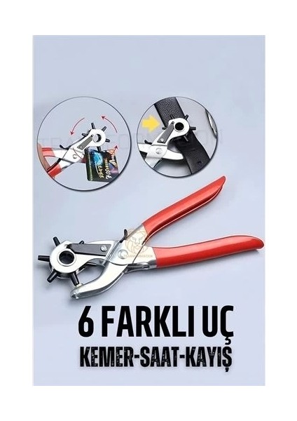 Bfs Kemer Delici Pense 6 Uçlu Saat Kayış Kemer Delme Pensesi
