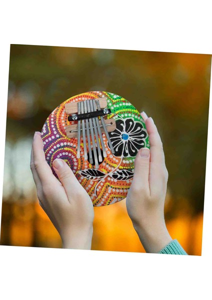 Doğal Hindistan Cevizi Kabuğundan Kalimba Afrika El Yapımı 7 Tuşlu Akustik Müzik Dekoratif Coconat modelleri