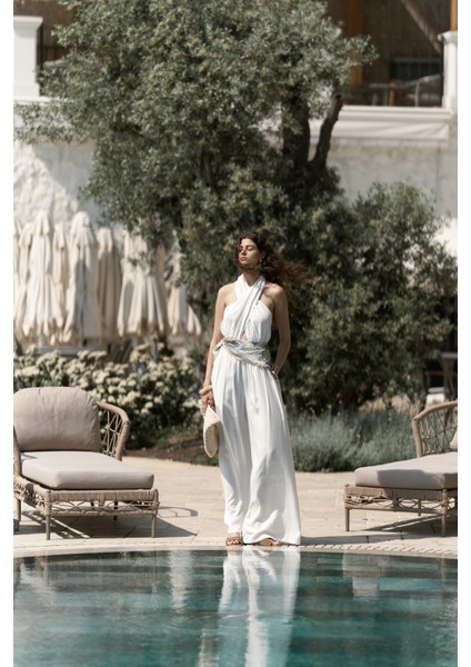 Lios Pencere Detay Ekru Uzun Tulum