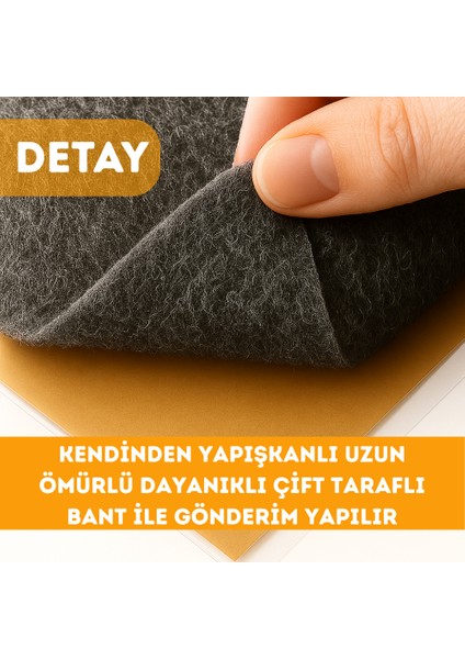 Kendinden Yapışkanlı Kapı Kaplaması Keçe Oto Zemin Bagaj Çatı Dayanıklı Uzun Ömürlü Araç Kaplama 3mm