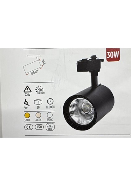YRS-3000 30W LED Ray Spot Beyaz Işık 6500K fiyatları