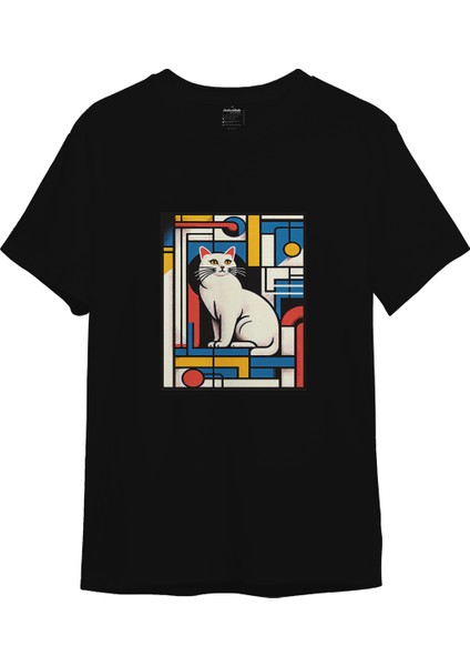Bauhaus Cat Tişört - Siyah