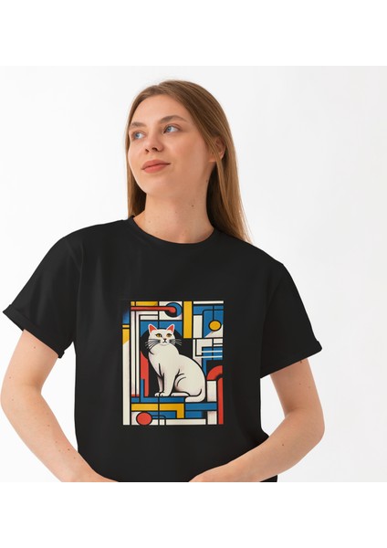 Bauhaus Cat Tişört - Siyah fiyatları