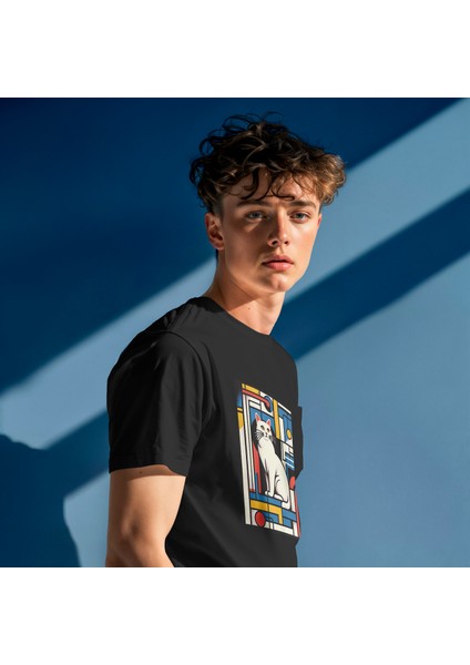 Bauhaus Cat Tişört - Siyah modelleri