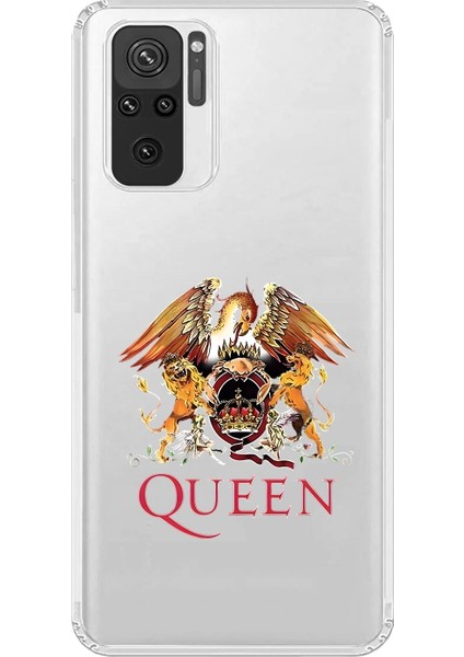 Xiaomi Redmi Note 10 Uyumlu Şeffaf Kılıf Queen Tasarımlı