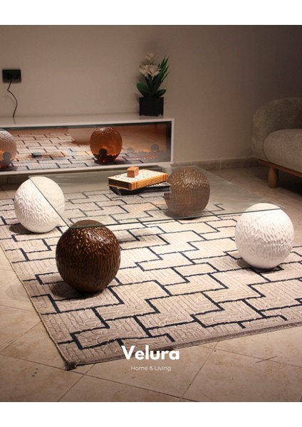 Modern Orta Sehpa & Top Sehpa Cam Sehpa & Küre Orta Sehpa - 2 Dragon (Ceviz) & 2 Dragon (Beyaz) - Kare - Şeffaf Cam