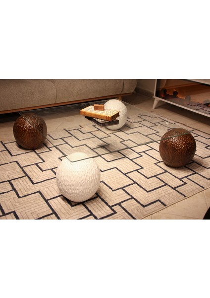 Modern Orta Sehpa & Top Sehpa Cam Sehpa & Küre Orta Sehpa - 2 Dragon (Ceviz) & 2 Dragon (Beyaz) - Kare - Şeffaf Cam indirimleri