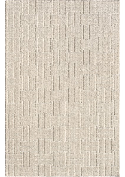 Kaymaz Taban Moopy Krem Bukleli Yumuşak Soft Dokuma Yolluk Halı Salon Halısı LP1001A_KREM