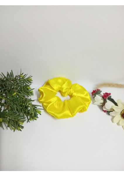 Kına ve Nişan Düğün Için Lastikli Simit Saten 20 Lı Scrunchie Saç Toka Set