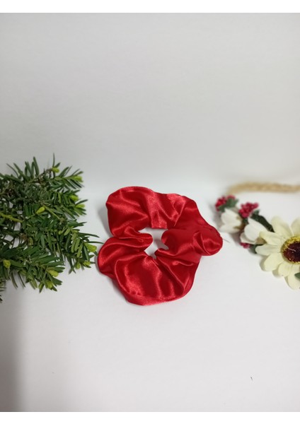 Kına ve Nişan Düğün Için Lastikli Simit Saten 20 Lı Scrunchie Saç Toka Set