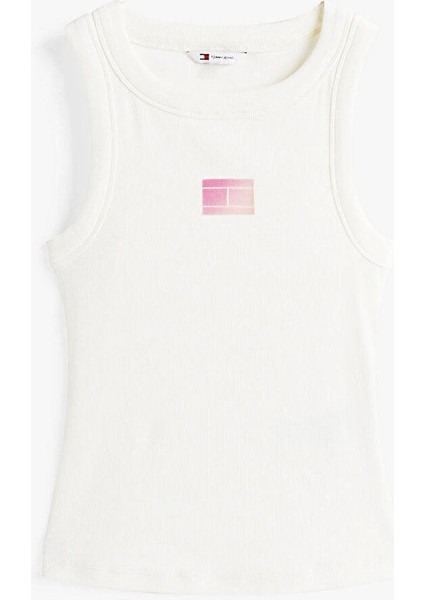 Tjw Slım Gradıent Flag Tank Kadın Beyaz T-Shirt DW0DW20920YBL indirimleri