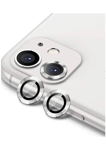 Iphone 13/13 Mini Uyumlu Kamera Koruyucu Lens Mercek Metal Çerçeveli 2li Set