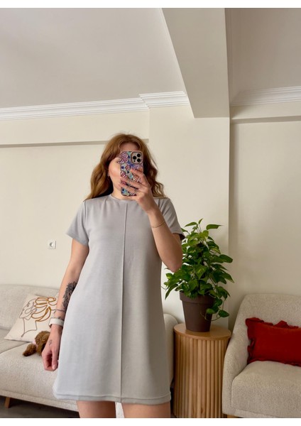 Gri Modal Spor Mini Elbıse & Tunik fiyatları