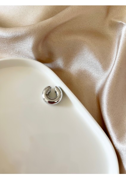 Deliksiz Kıkırdak Halka Çelik Küpe