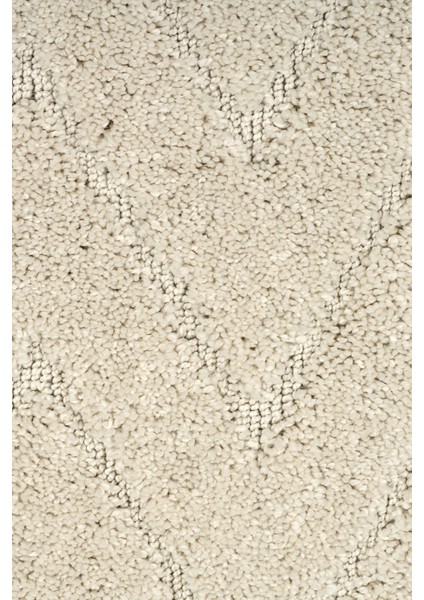 Moopy Oval Krem Bukleli Yumuşak Zikzak Dokuma Yolluk Halı Salon Halısı LP6497_KREM modelleri