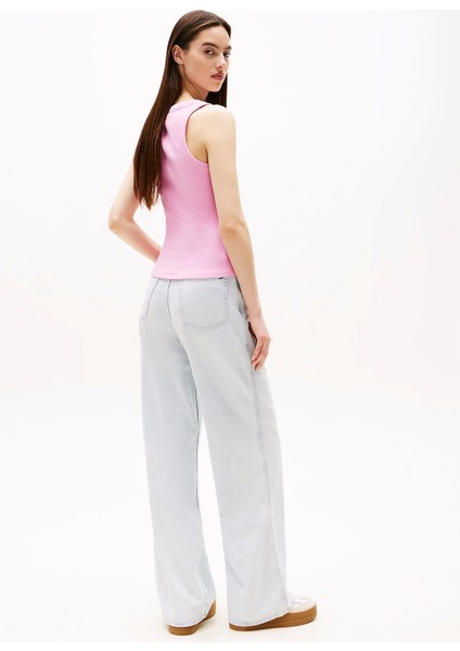 Tjw Slım Gradıent Flag Tank Kadın Pembe T-Shirt DW0DW20920U06 modelleri