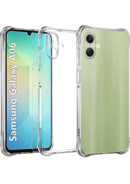 Samsung Galaxy A06 Uyumlu Darbe Önleyici Sararmaya Dayanıklı Airbag Korumalı Ultra Slim Tpu Şeffaf Silikon Kılıf