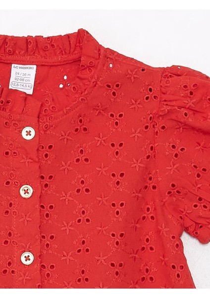 Bisiklet Yaka Kısa Kollu Kız Bebek Gömlek (S4) modelleri