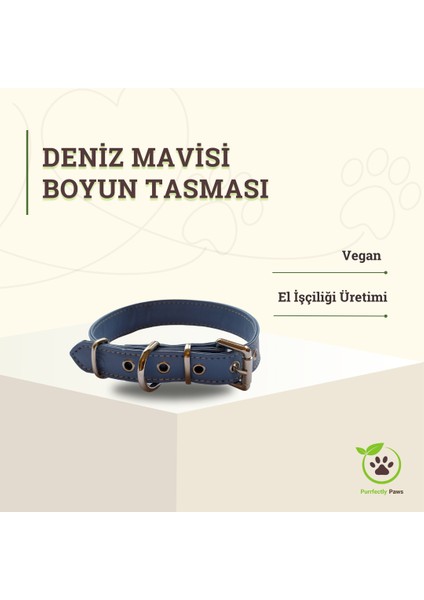 Köpek Boyun Tasması Deniz Mavisi