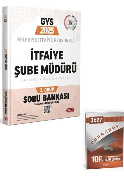 Data 2025 Gys Belediye Itfaiye Personeli Itfaiye Şube Müdürü 3. Grup Soru Bankası+Anla Kazan Paragraf