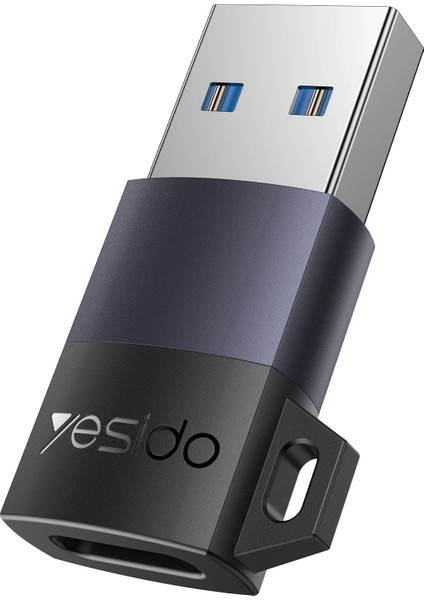Mini Otg Adaptör USB To Type-C 480 Mbps Data Dönüştürücü Hızlı Şarj Destekli - Siyah