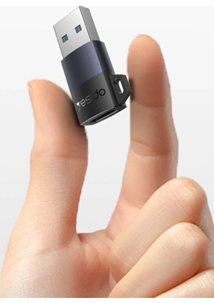 Mini Otg Adaptör USB To Type-C 480 Mbps Data Dönüştürücü Hızlı Şarj Destekli - Siyah fiyatları