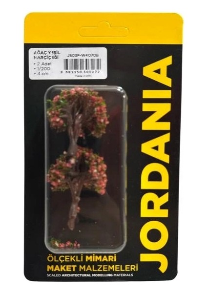 Jordanıa Maket JE03P-W4070B Ağaç Yeşil Nar Çiçeği 1/200 4cm.