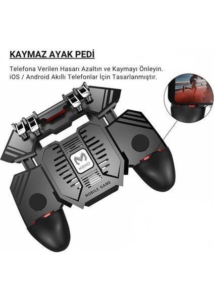 4000 Mah Bataryalı 6 Parmak Telefon Soğutucu Nişan Tetik Tuşu Profesyonel Mobil Oyun Konsolu indirimleri