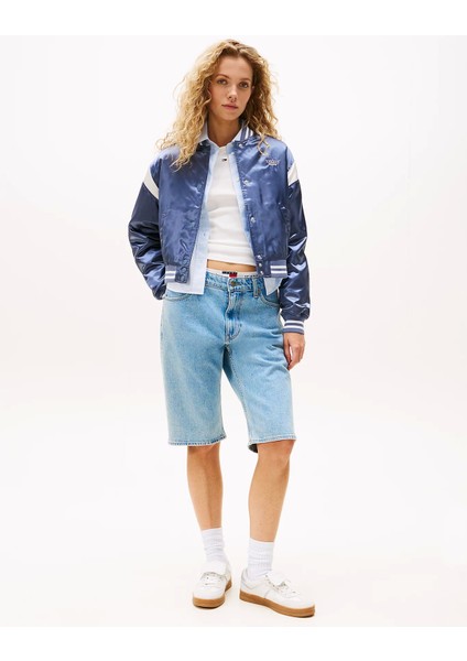 Tjw Scrıpt Varsıty Jacket Kadın Gri Ceket DW0DW20960PO6