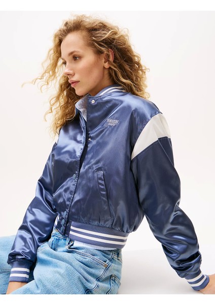 Tjw Scrıpt Varsıty Jacket Kadın Gri Ceket DW0DW20960PO6 fırsatları