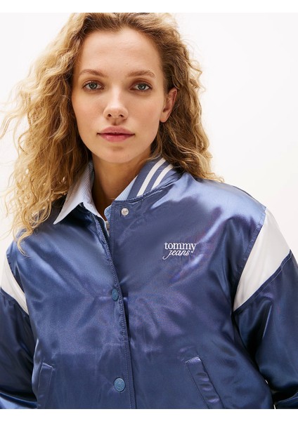 Tjw Scrıpt Varsıty Jacket Kadın Gri Ceket DW0DW20960PO6 indirimleri