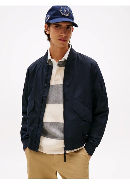 Packable Bomber Erkek Mavi Ceket MW0MW39629DW5