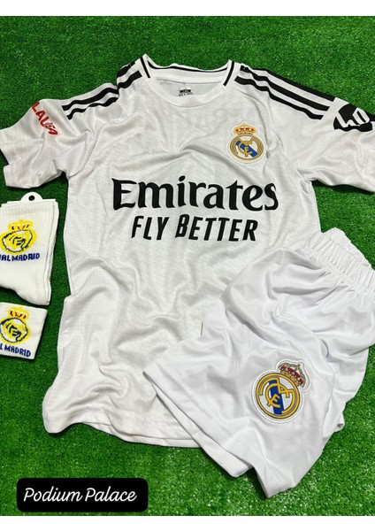 K.y.l.i.a.n Mbappe 24/25 Real Madrid Yeni Sezon Beyaz Iç Saha Forması 4'lü Set(Beyaz) ZYN14