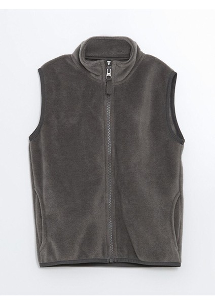 Dik Yaka Erkek Çocuk Polar Yelek (W4)