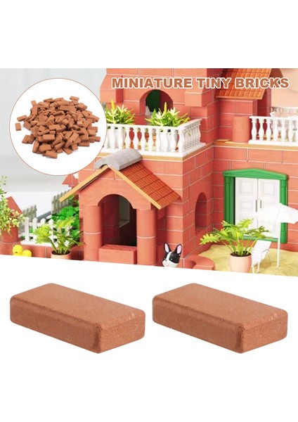 Peyzaj Minyatür Tuğlalar Için 200 Parça Mini Tuğlalar Tuğla Duvar Dollhouse Bahçe Parçaları Için Küçük Tuğlalar, 1/35 Ölçekli (Yurt Dışından) modelleri