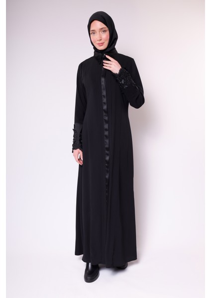 Siyah Yüksek Kaliteli Sade Abaya