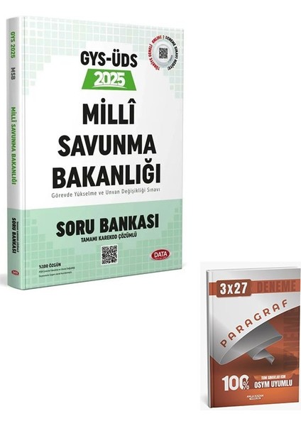 Data 2025 Gys Üds Milli Savunma Bakanlığı Soru Bankası+Anla Kazan Paragraf