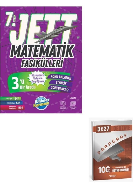 Ünlüller 2026 7.sınıf Jett Matematik Fasiküller+Anla Kazan Paragraf