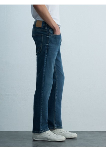 Paul P Düz Paça Orta Bel Jean Pantolon