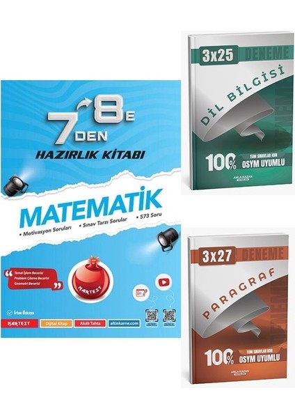 Nartest Yayınları 7 Den 8 E Matematik Hazırlık Kitabı+Anla Kazan Paragraf