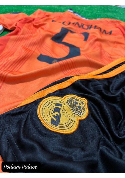 2025/26 Jude B.e.ll.i.n.g.h.a.m Real Madrid Yeni Sezon Iç Saha Çocuk Forması 4'lü SET(TURUNCU)ZYN266