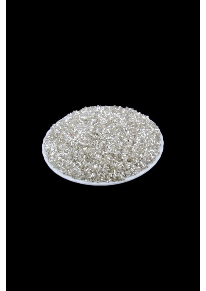Burgulu Gümüş 4x2 mm Büyük Kesme Boncuk 50 gr